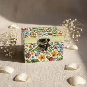 Floral Wooden Storage Box (S)